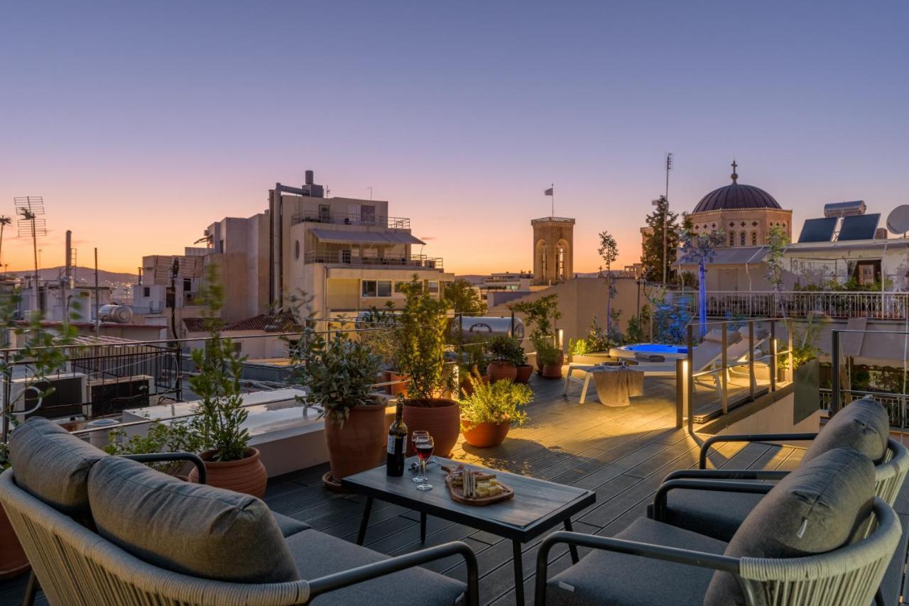 Meno Suite With Private Terrace - Jaccuzzi, Acropolis View 雅典 外观 照片